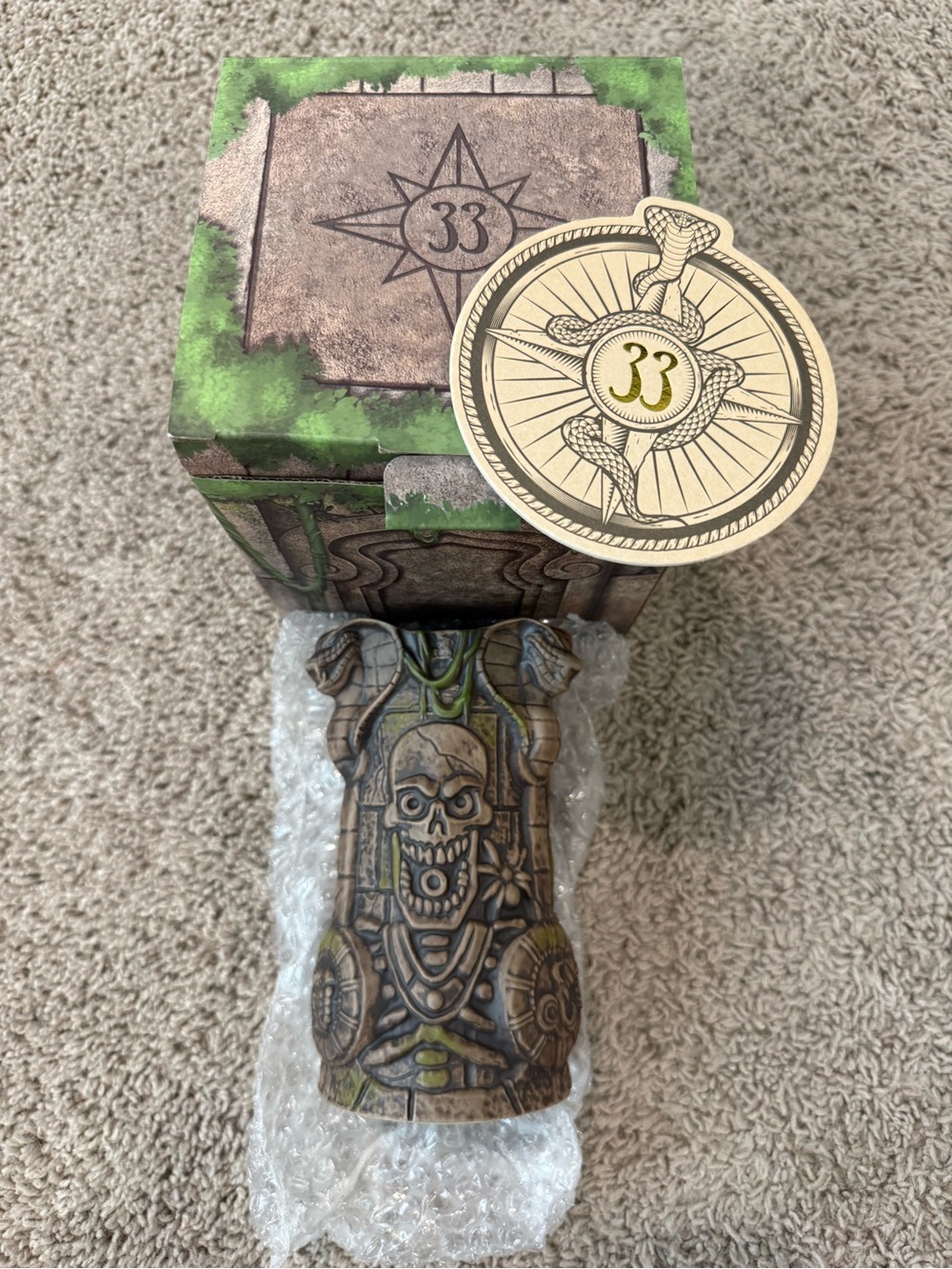 ✨ Club 33 Special Edition Indiana Jones Mystic Tiki Skull Carved Ceramic